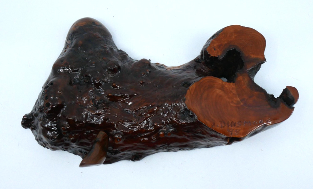 VTG Studio Burl Wood Live Edge Tree Root Slab Pedestal Stand by J. Dinsmore 1998